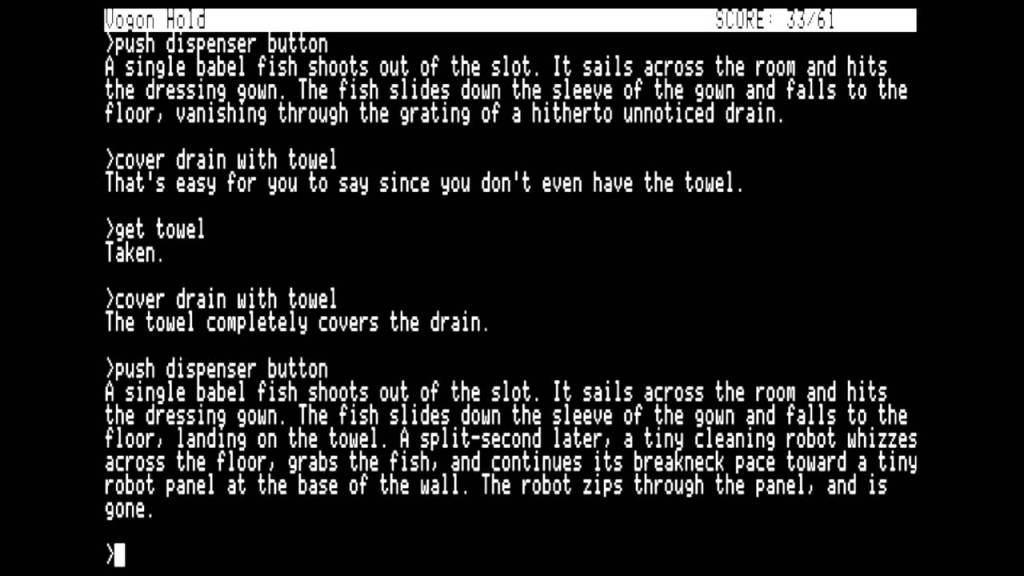 The Hitchhiker's Guide to the Galaxy Text Adventure