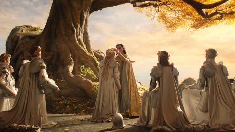 Galadriel and Gil-galad in Lord of the Rings: The Rings of Power