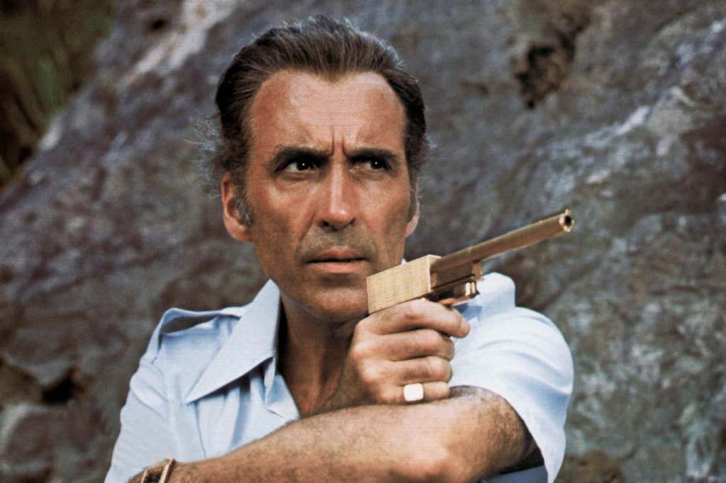 Christopher lee with golden gun