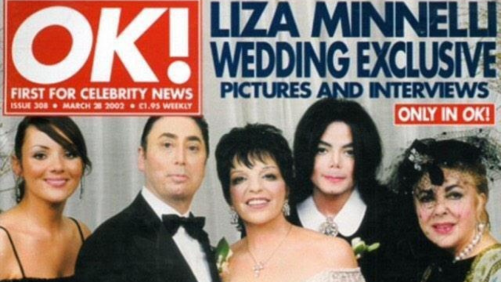 Liza Minnelli's wedding photo featuring Martine McCutcheon