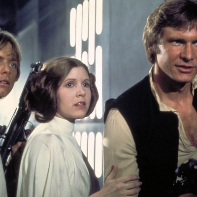 Luke Han and Leia in Star Wars A New Hope