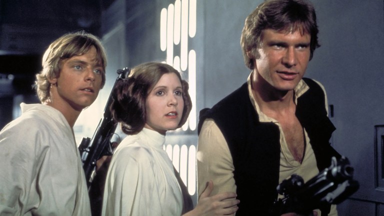 Luke Han and Leia in Star Wars A New Hope