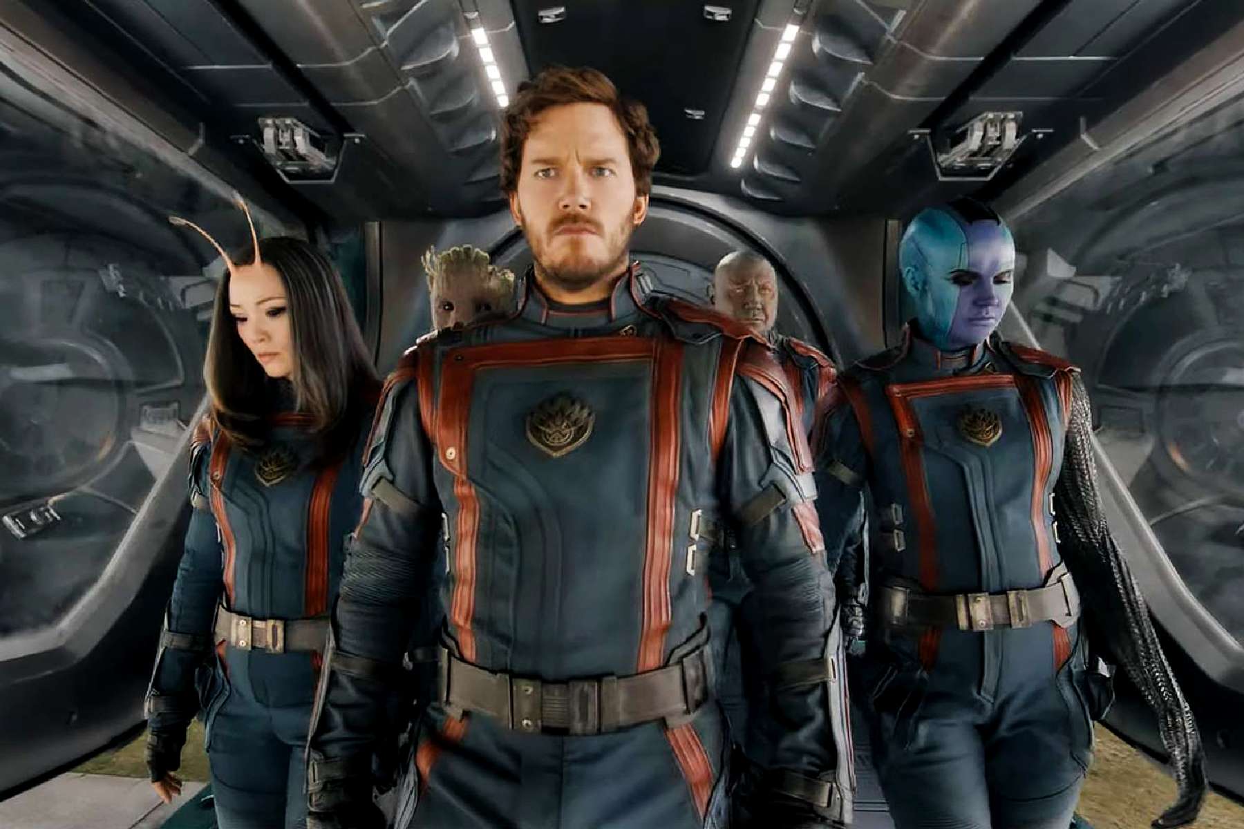 In Guardians of the Galaxy (2014) Star-Lord's face begins to break