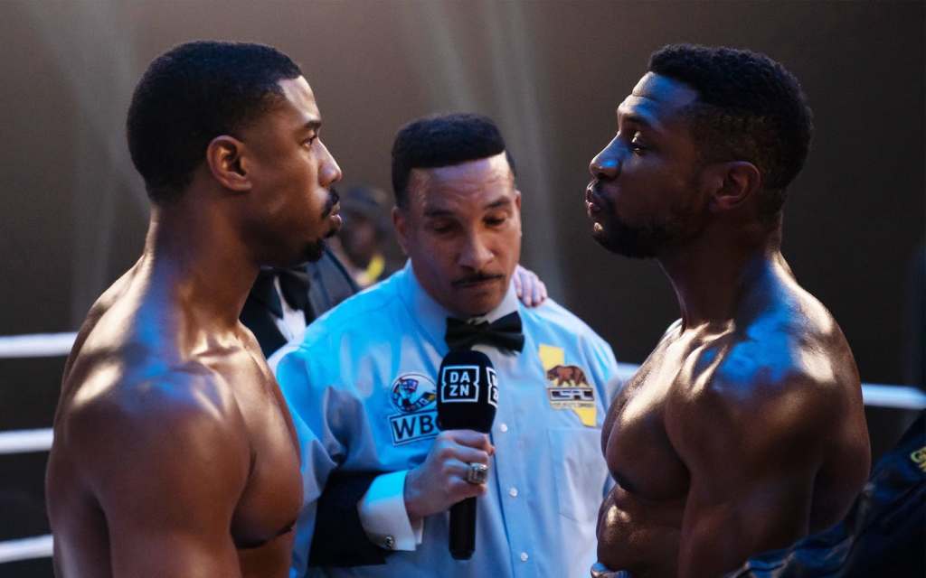 Michael B Jordan and Jonathan Majors in Creed III