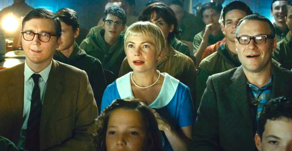 Paul Dano, Michelle Williams, and Seth Rogen in The Fabelmans