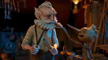 Pinocchio and Geppetto in Guillermo del Toro Movie
