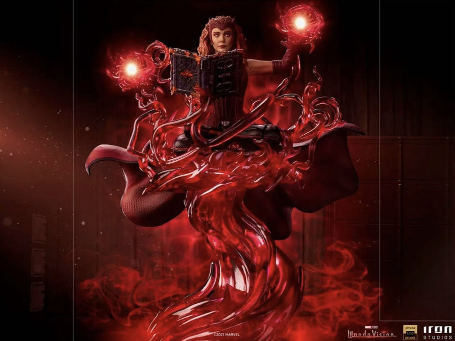 Scarlet Witch with Darkhold Statue