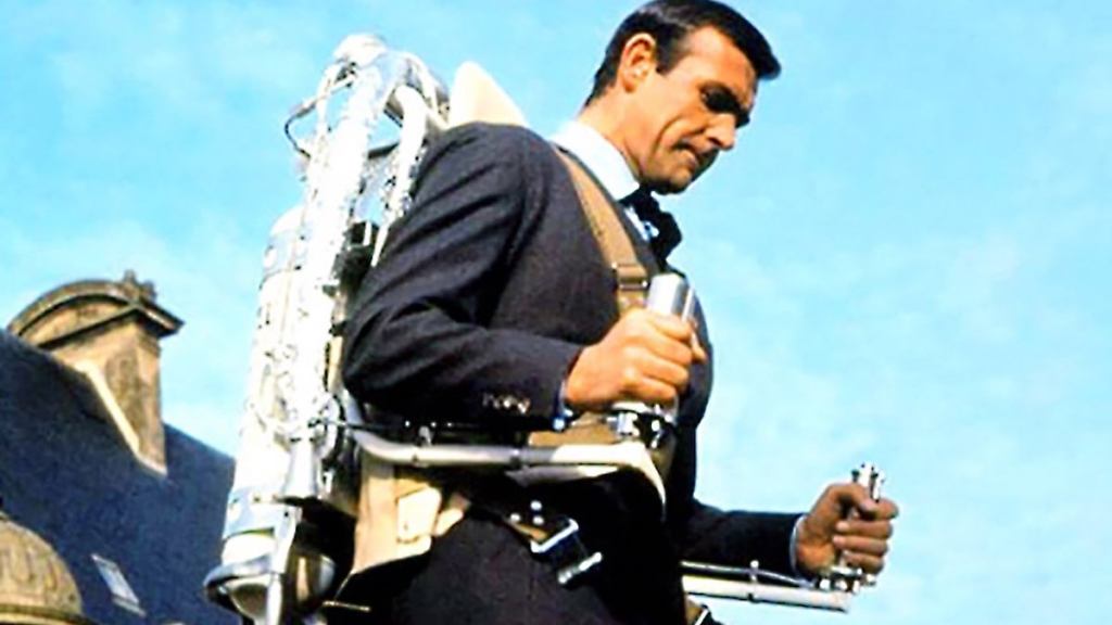Sean Connery in jetpack in Thunderball