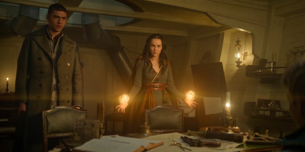 Shadow and Bone. (L to R) Archie Renaux as Malyen Oretsev, Jessie Mei Li as Alina Starkov in episode 202 of Shadow and Bone. Cr. Courtesy of Netflix © 2022