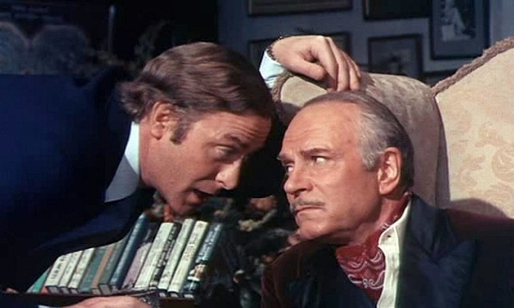 Laurence Olivier and Michael Caine in Sleuth