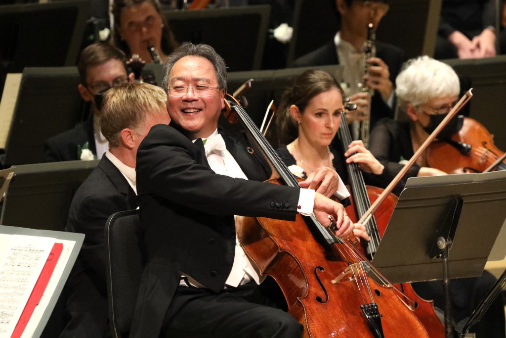 Yo-Yo Ma performing with Toronto Symphony Orchestra
