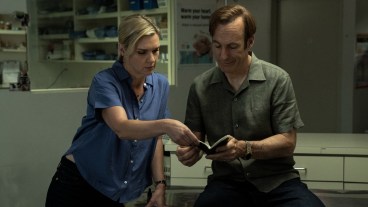 Rhea Seehorn as Kim Wexler, Bob Odenkirk as Saul Goodman - Better Call Saul _ Season 6, Episode 6