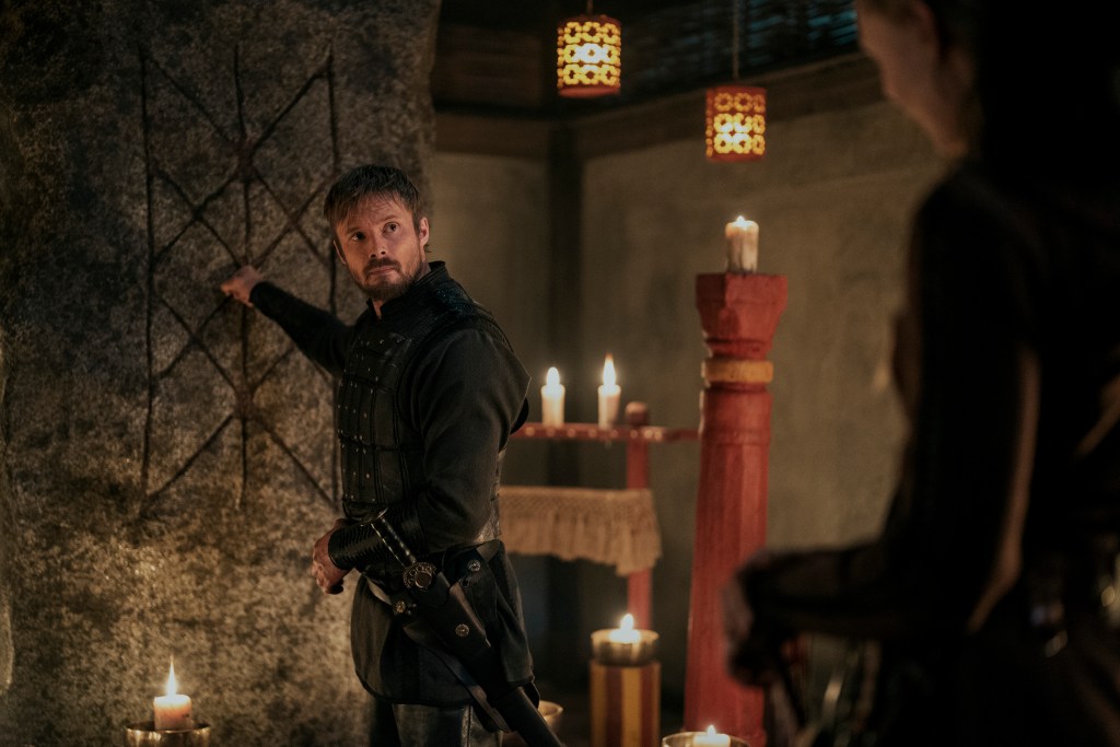 Vikings: Valhalla. Bradley James as Harekr in episode 202 of Vikings: Valhalla. Cr. Bernard Walsh/Netflix © 2022