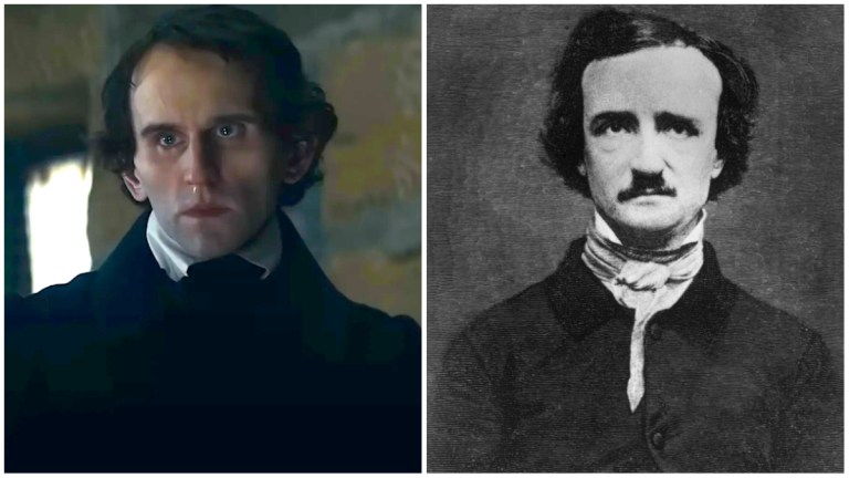 Harry Melling versus real Edgar Allan Poe