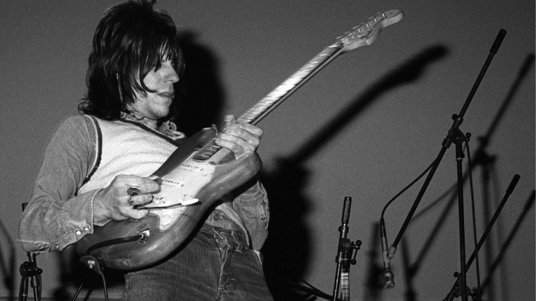 Jeff Beck playing a Fender Stratocaster Guitar
