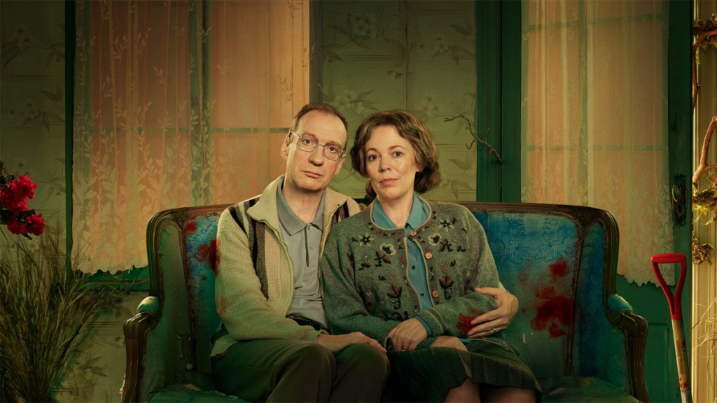 David Threlfall and Olivia Colman in Landscapers Sky