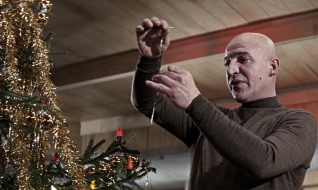 Blofeld at Christmas in On Her Majesty's Secret Service