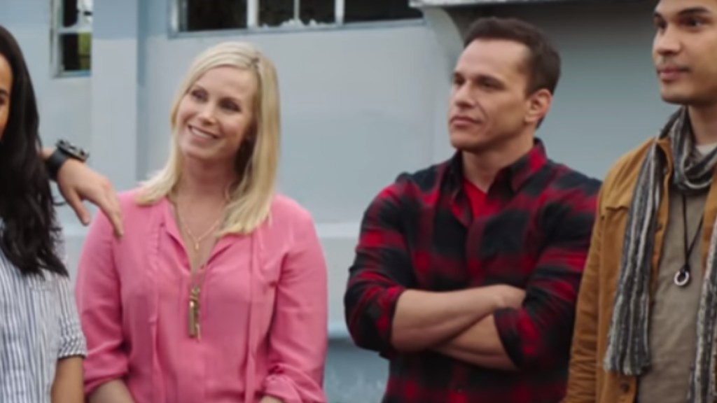 Rocky and Kat in the Power Rangers 25th anniversary episode, "Dimensions in Danger."