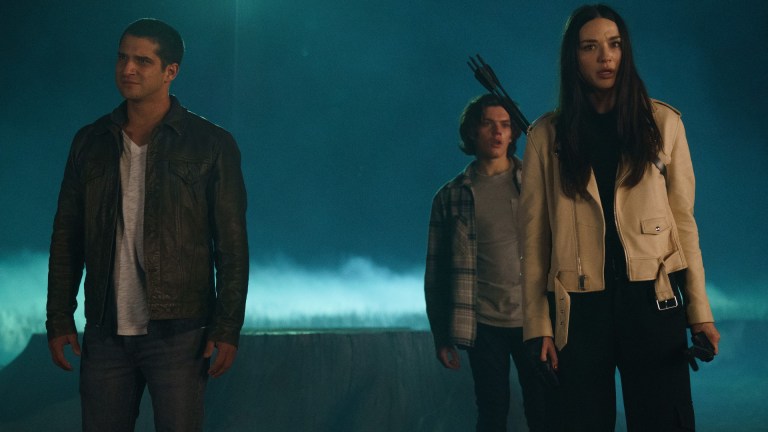 TEEN WOLF: THE MOVIE -- Tyler Posey as Scott McCall, Vince Mattis as Eli Hale and Crystal Reed as Allison Argent in TEEN WOLF: THE MOVIE streaming on Paramount+.