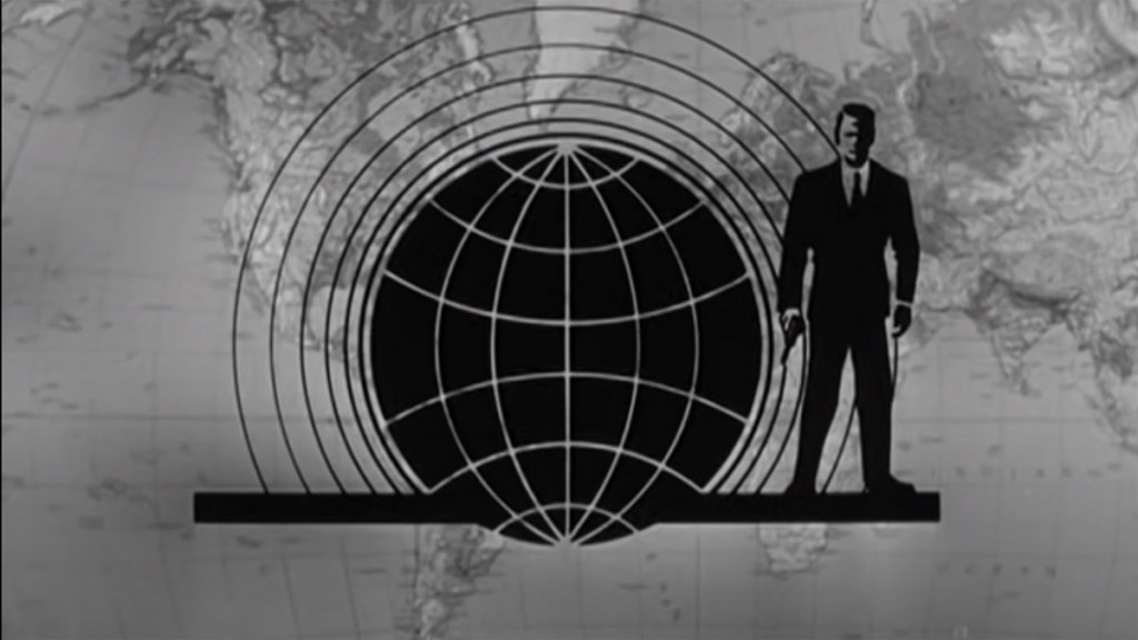 The Man from UNCLE opening credits screengrab 1960s