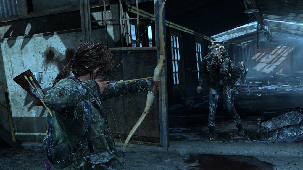 Ellie apunta a un Clicker en The Last of Us - PlayStation Studios