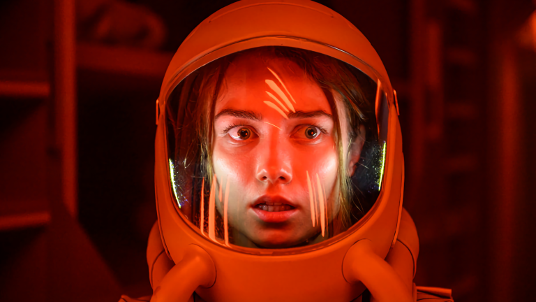 Eva in a spacesuit in The Ark pilot