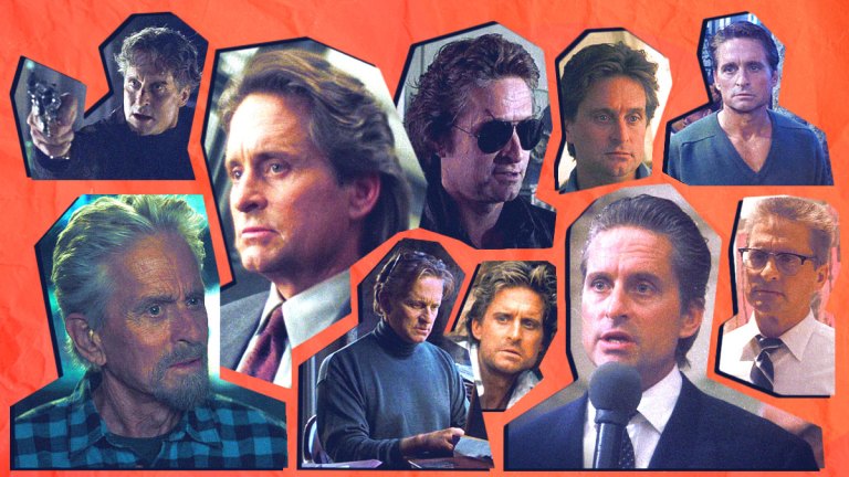 A Collage of Michael Douglas Cropped Images