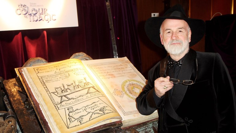 fantasy fiction book reviews Terry Pratchett at The Colour of Magic premiere