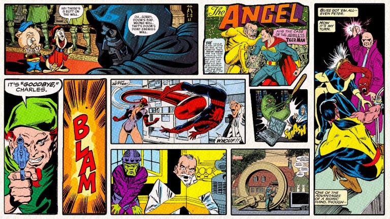 A Collage of Marvel Comics Panels