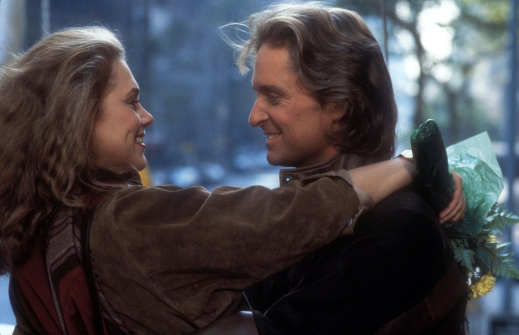 Kathleen Turner and Michael Douglas in Romancing the Stone