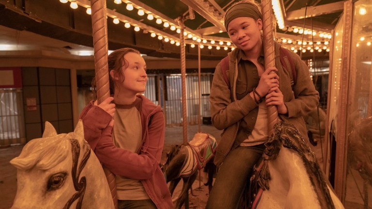 Bella Ramsey and Storm Reid as Ellie and Riley in HBO's The Last of Us