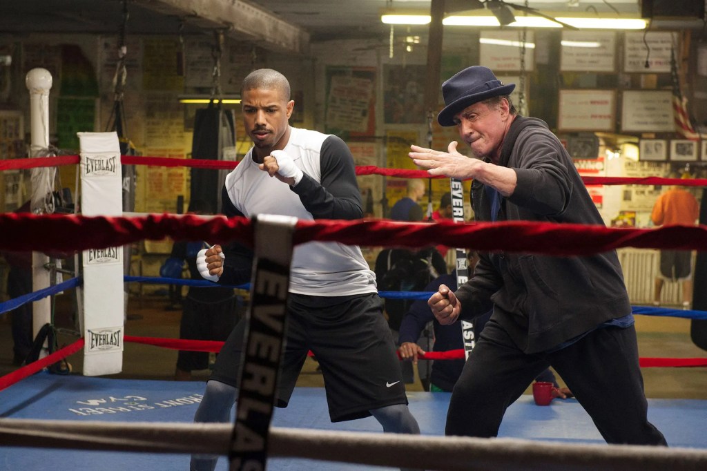 MIchael B Jordan and Sylvester Stallone in Creed