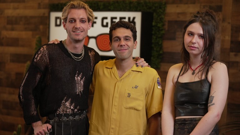 Sven Ironside, Cameron Tharma, and Sarah Rose in the Den of Geek SXSW Studio