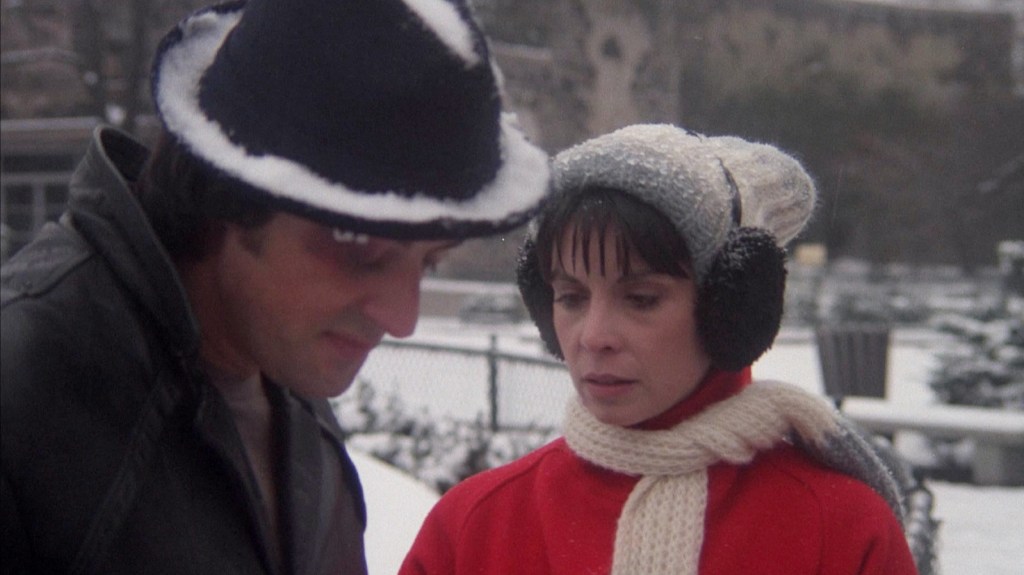 Rocky and Adrian in Rocky II