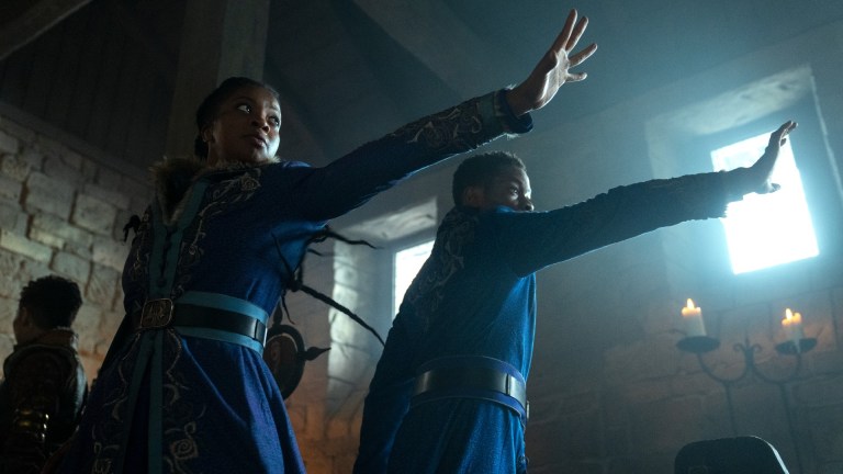 Shadow and Bone. (L to R) Anna Leong Brophy as Tamar, Joanna McGibbon as Nadia Zhabin, Alistair Nwachukwu as Adrik Zhabin in episode 208 of Shadow and Bone.