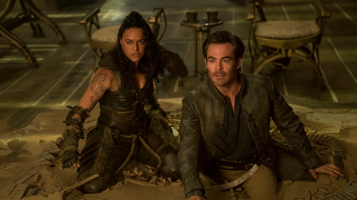 Chris Pine and Michelle Rodriguez in Dungeons & Dragons: Honor Among Thieves