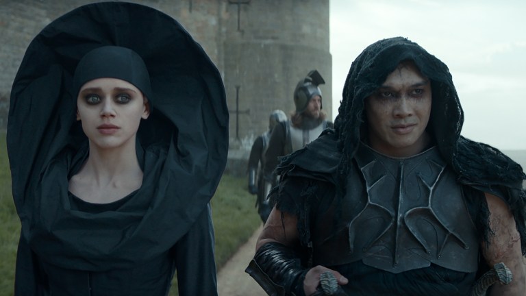 Daisy Head as Sofina and Jason Wong as Dralas in Dungeons & Dragons: Honor Among Thieves