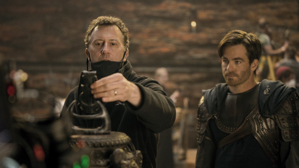 Jonathan Goldstein and Chris Pine in Dungeons & Dragons: Honor Among Thieves