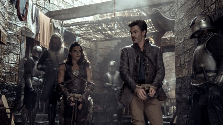 Chris Pine and Michelle Rodriguez in Dungeons and Dragons: Honor Among Thieves