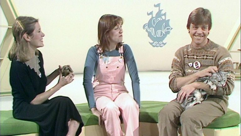 Mark Hamill and Carrie Fisher on Blue Peter