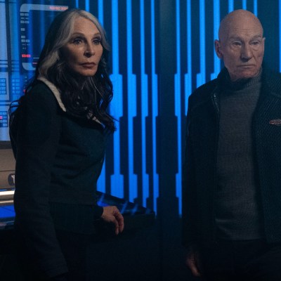 Patrick Stewart and Gates McFadden as Jean-Luc and Beverly Crusher in Star Trek: Picard Season 3