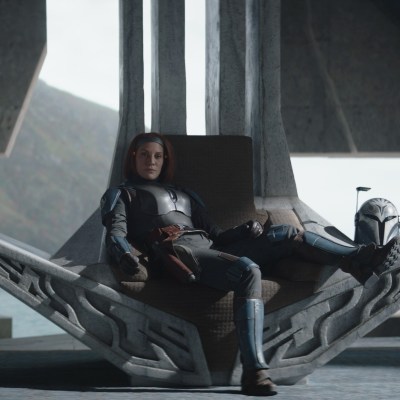Katee Sackhoff as Bo-Katan Kryze in Star Wars: The Mandalorian Season 3