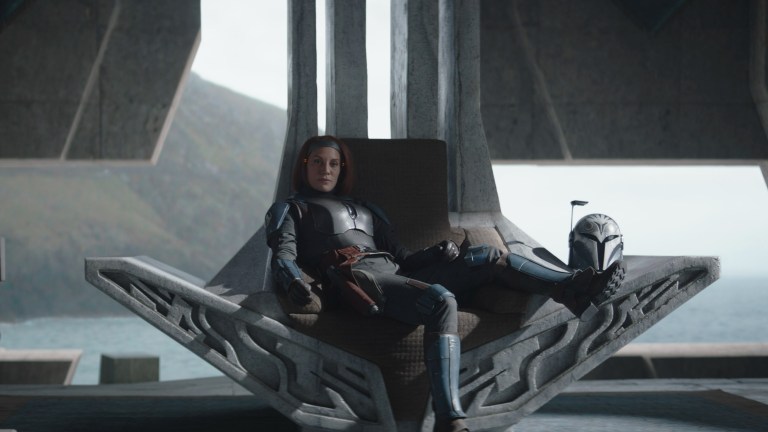 Katee Sackhoff as Bo-Katan Kryze in Star Wars: The Mandalorian Season 3