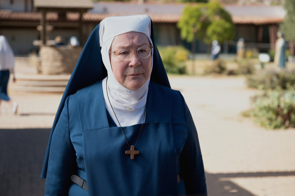 MRS. DAVIS -- Episode 101 -- Pictured: Margo Martindale as Mother Superior -- (Photo by: Colleen Hayes/Peacock)