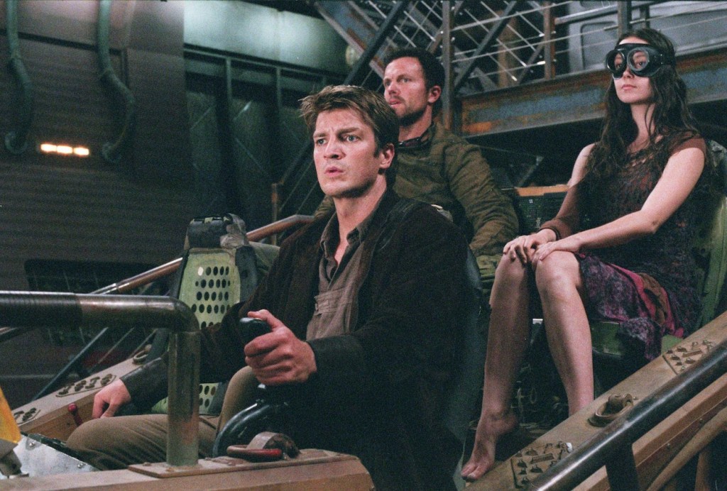 Nathan Fillion and cast in Serenity