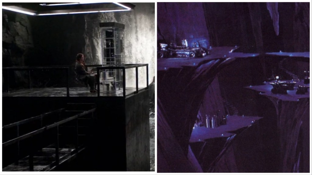 Christopher Nolan's Batcave versus Tim Burton's Batcave