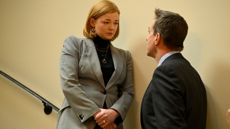 Sarah Snook and Matthew Macfadyen in Succession season 4 episode 4