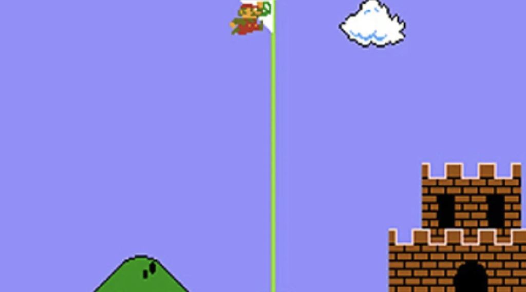 Super Mario Bros. flagpole