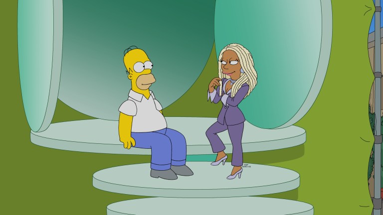THE SIMPSONS: Homer publicly disparages a pop singer and faces the ire of her vindictive and highly organized fan army in the "Fan-ily Feud" episode of THE SIMPSONS airing Sunday, Apr 23 (8:00-8:31 PM ET/PT) on FOX. Guest voice Jade Novah.