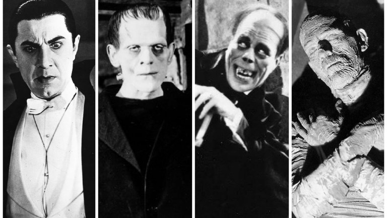 Classic Universal Monsters Dracula, Frankenstein, The Mummy, and the Phantom